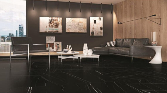 PORCELANATO LM SAHARA NOIR MC 120X120 R ROCA